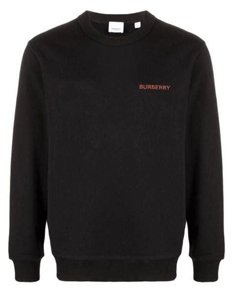 burberry crew neck sweatshirt|Logo Cotton Sweatshirt in Black .